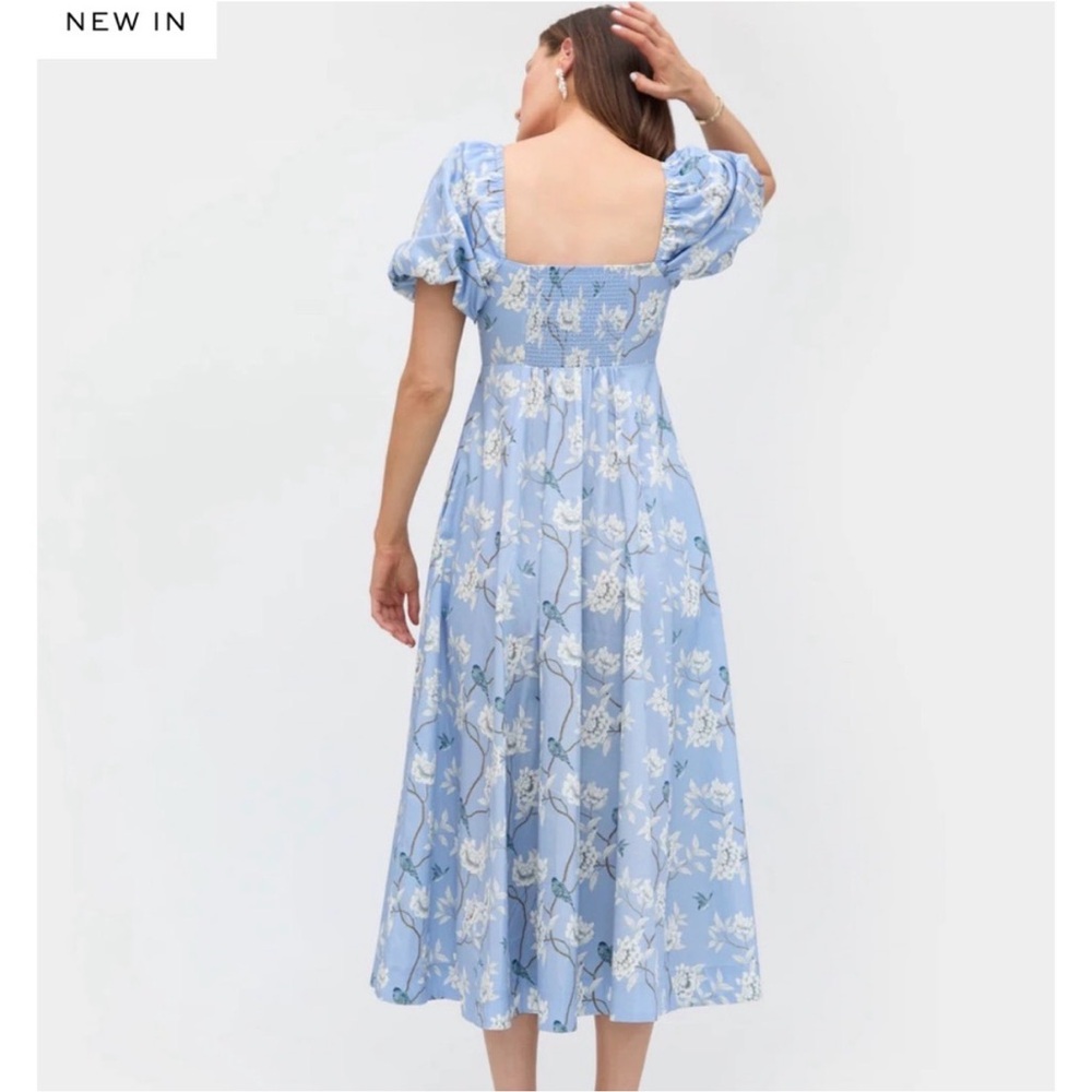Hill House Matilda Dress Diane Blue Chinoiserie Size Small - Picture 3 of 6
